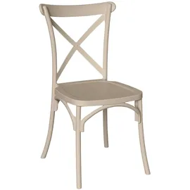 okaffarefatto MADDALONI Barstuhl Esszimmer Kunststoff Polypropylen beige Sprint Stapelbox