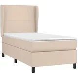 vidaXL Boxspringbett Matratze Cappuccino-Braun 100x200cm Kunstleder