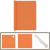 Balkon-Sichtschutz Orange 120x600 cm Oxford-Gewebe - Balkon Sichtschutz - Windschutz Für Balkon - Privatsphäre Balkon - Wasserabweisender Sichtschutz