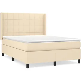 vidaXL Boxspringbett 140 x 200 cm Creme