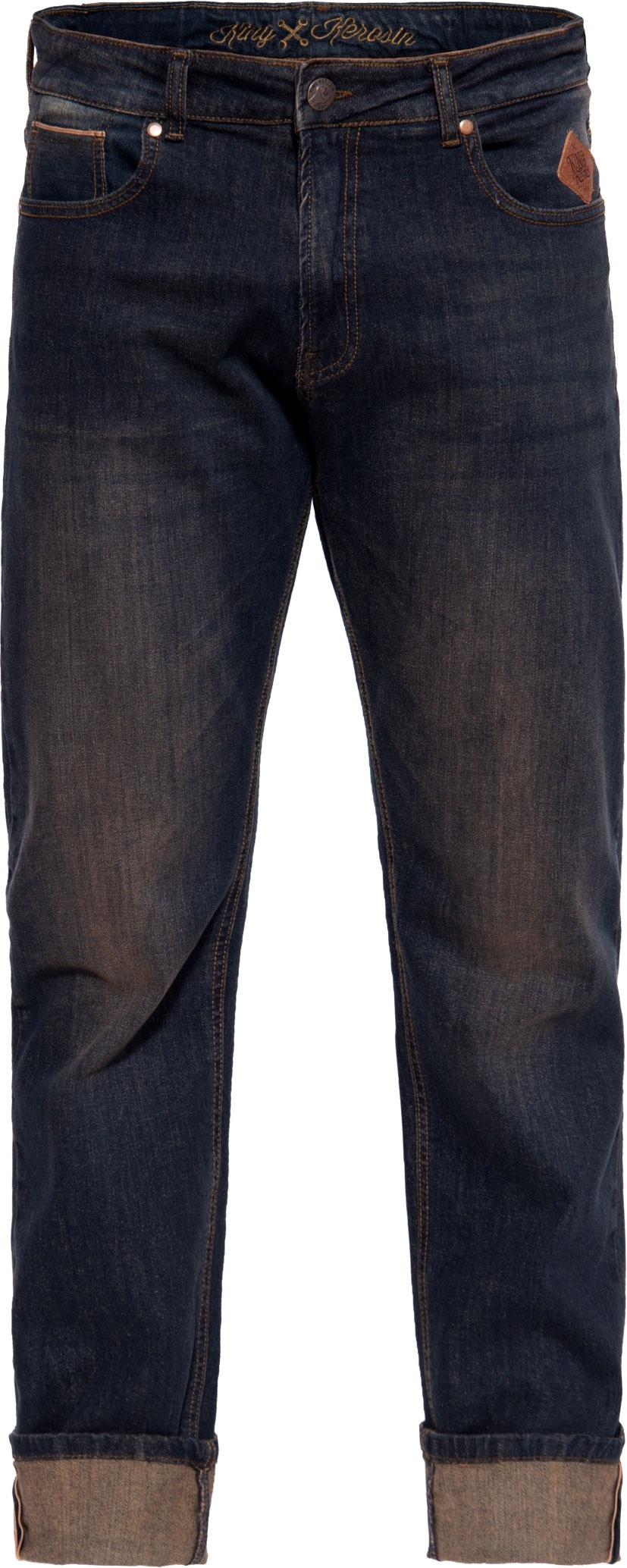 King Kerosin Robin Selvedge Tint Wash, jeans - Bleu Foncé - 30/34