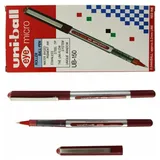 Uni-Ball eye micro UB-150 Tintenroller silber 0,2 mm, Schreibfarbe: rot, 12 St.