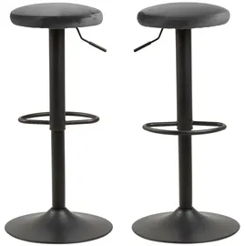 Actona 2er Set Actona Barhocker Finch Stoff Grau
