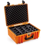 B&W International B&W Case Type 6000 RPD orange mit Facheinteilung
