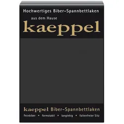 Spannbettlaken KAEPPEL "Spannbettlaken Biber", grau (anthrazit), B:140-160cm L:200cm, Biber, Obermaterial: 100% Baumwolle, Laken, 100% Baumwolle, kuschelig weich ideal für Winter