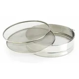 Artame ART69520 Profi-Sieb mit 3 Einsätzen 20 cm Edelstahl Silberfarben 20 x 20 x 6,5 cm