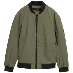 TOM TAILOR DENIM Herren Bomberjacke mit Taschen, grün, Uni, Gr. XXL