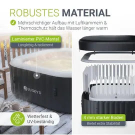 Juskys SpaLuxe 185 x 185 Schwarz/Weiß