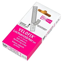 Veloflex Lochverstärkungsstreifen A4 Gelb/Weiß 50 St.