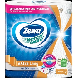 Zewa Küchenrollen WISCH&WEG eXtra Lang Design 2-lagig