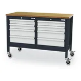 WS24 Mobile Kastenwerkbank B x T x H 1300 x 600 x 960 mm - Ws24-100144