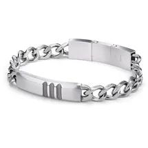 FYNCH-HATTON Curb Chain Armband silber 18,5 cm