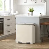Songmics Mülltrenner 2 x 30 l Cremeweiß