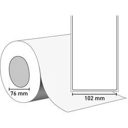 Kraft Paper Brown Label (Kraftpapier-Etiketten) braun / permanent / 76 mm Kern