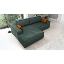 mebloland Ecksofa TOR mit Schlaffunktion. Farbe: Jungle Green. - Grün