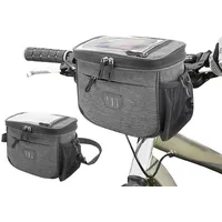 Hitopin 5L Wasserdichter Fahrradkorb Tasche, Fahrradtasche Lenker Vorne, Multifunktionaler Fahrradtasche Lenker, Fahrradkorb vorne Tasche,Wasserdicht mit durchsichtigem PVC Fenster,für Alle Handy