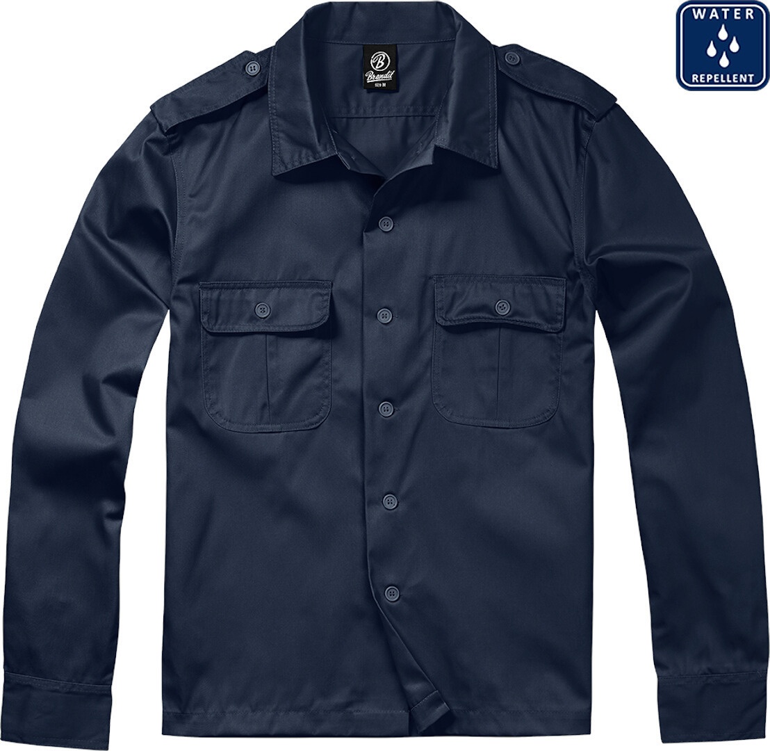 Brandit US longsleeve Shirt, blauw, 4XL
