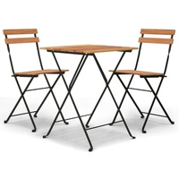 vidaXL 3-tlg. Bistro-Set Klappbar Massivholz Akazie und Stahl