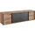 VOLEO TV-Lowboard 226,4x54,0x40,0 Weiß Hochglanz/Glas Holzwerkstoff