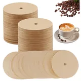 Generisch Perkolator-Kaffeefilter,300 Stück,3,75 Zoll,ungebleichtes Zellstoffpapier,Kaffeefilter,sichere und ungiftige Topffilter mit Loch für Camping,Zuhause,Büro,Cafés