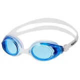 NILS AQUA Schwimmbrille Sportbrille schwimmen, (Spar-Set, 1-St., schwimmen tauchen), UV Schutz für Erwachsene und Jugendliche bunt NQG600AF Weiß Blau