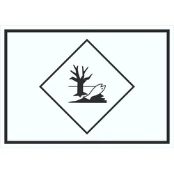 Schild Kenn­zeichen Umwelt­gefähr­dend Symbol Fisch Wasser Baum A4 (210x297mm)