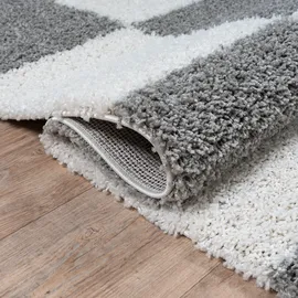 Sanat Milano 1250", grau Hellgrau B:80cm H:30mm L:150cm, Kunstfaser, Teppiche, Hochflor, Wohnzimmer, Schlafzimmer, fussbodenheizungsgeeignet