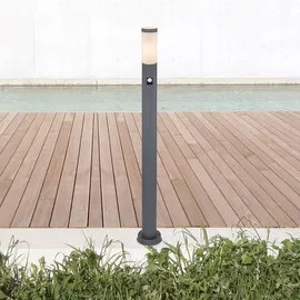 V-Tac Außen Steh Lampe Edelstahl mit Bewegungsmelder IP44 anthrazit