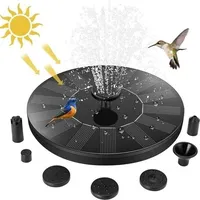 Ulisem Solar-gartenbrunnen, Pumpe Mit 7 Düsen, Vogeltränke, Teiche, Terrasse, Gartendekoration