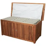 Spetebo Auflagenbox 133 x 58 x 55 cm Beige