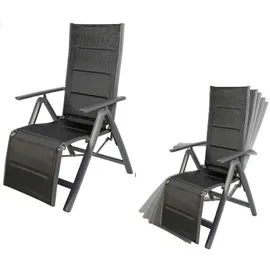 LINDER EXCLUSIV Venezia Relaxsessel 60 x 72 x 110 cm anthrazit klappbar