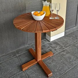 CASARIA Sunrise Gartentisch Ø 70,5 x 71,5 cm braun