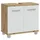 Forte Waschbeckenunterschrank 2 Türen 68,6 x 62 x 34,8 cm Secret Grey/ Artisan Eiche