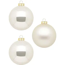 INGE-GLAS Weihnachtskugeln 10cm Glas 6 Stück - Champagner
