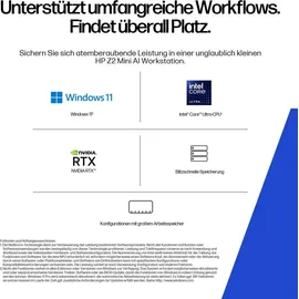 HP Z2 Mini G1i A40LSET Core Ultra 7 265 4,0 GHz 32 GB RAM 1 TB SSD RTX A400 Win 11