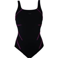 Arena Damen Badeanzug W JEWEL ONE PIECE LOW C CUP, BLACK-ROSE VIOLET, 42