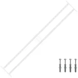 vidaXL Sicherheitsgitter für Fenster mit 2 Querstangen 3 pcs 93-174 cm