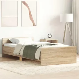 vidaXL Bettgestell 90 x 200 cm Braun