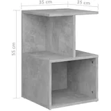 vidaXL Nachttisch Betongrau 35x35x55 cm Holzwerkstoff