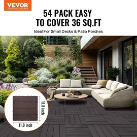 Vevor Terrassenfliesen 30 x 30 cm braun