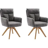Home Affaire Esszimmerstuhl »Monaco, TOPSELLER!«, (Set), 2 St., Boucle, verschiedene Gestelle wählbar, Belastbar bis 120 Kg, grau