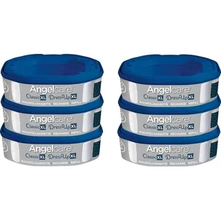 Angelcare Original Nachfüllkassetten Classic/Dress-Up XL, 6er-Pack, hält bis zu 12 Monate, 5x weniger Folienverbrauch 1 stück (6er Pack)