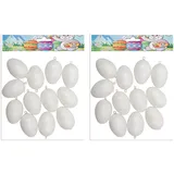 kompatible Ware Plastik-Figur weiß Eier Ø 6,0 cm 12 St.