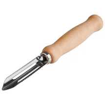 Gravidus Sparschäler 15 cm Edelstahl Doppelklinge aus Buche