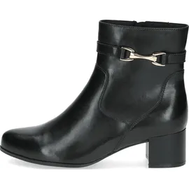 CAPRICE Damen Stiefeletten aus Leder mit Blockabsatz, Schwarz (Black Nappa), 36 EU