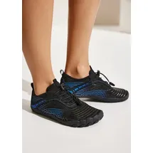 VIVANCE Damen Slip-On-Sneaker schwarz/royalblau 35