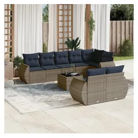 vidaXL Gartensofa-Set 9-tlg. grau