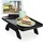 Relaxdays Sofatablett, Armlehne, Bambus, mit Handyhalterung, HxBxT: 12 x 40,5 x 25 cm, Sofaablage Getränke, schwarz