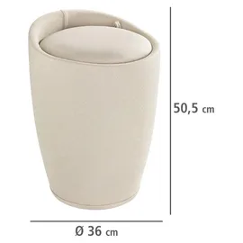Wenko Badhocker mit Wäschesammler Candy 22834100 beige