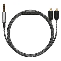 kwmobile Kopfhörerkabel für Shure SE215 / SE315 / SE425 / SE535 / SE846 / UE900 - Ersatz Kabel 120 cm Mikrofon Lautstärkeregler - 3.5mm Klinke - Schwarz